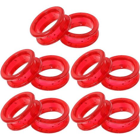 Lot de 20 protège-doigts en silicone rouge pour ciseaux de coiffure (1/5)