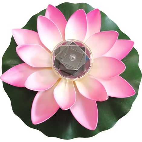 Lampes solaires en forme de lotus, lampes décoratives pour jardin, bureau, terrasse, allée, éclairage paysager, LED rose et jaune (1/5)