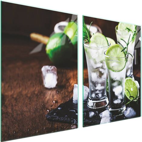 Plaque de protection en verre pour poêle 2x45x52 Fruits (1/5)