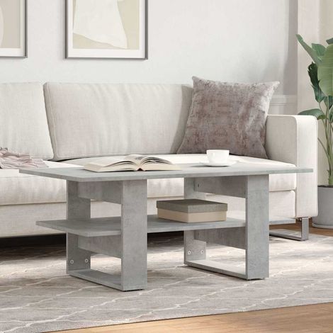 vidaXL Couchtisch Betongrau 102x55x42 cm Holzwerkstoff (1/5)