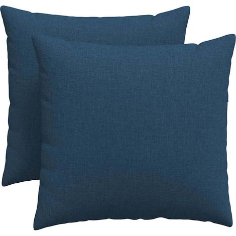 Maison Exclusive - Cojines de sofá 2 pcs Azul 50 x 50 cm tela