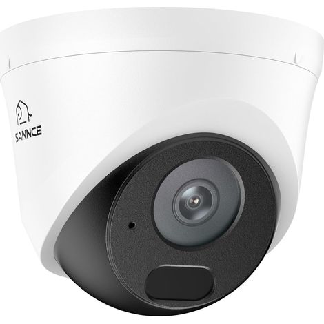Caméra de Surveillance PoE 5 MP pour l'extérieur et l'intérieur 3K Dome Poe Caméra d'extérieur avec détection de Personnes/véhicule, Alarme APP, LED infrarouges intelligentes, Vision Nocturne (1/5)