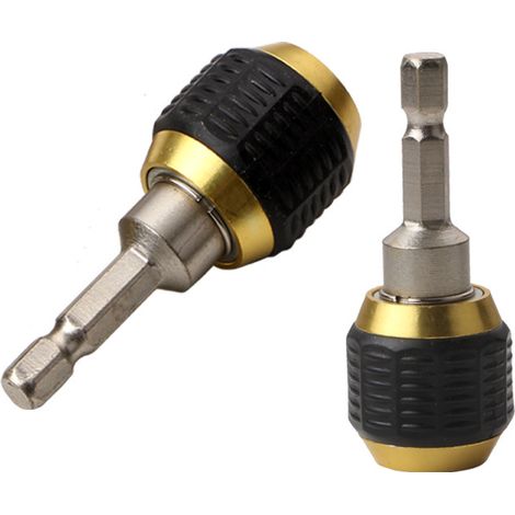 Herramienta de portabrocas de 60 mm, vástago hexagonal, conector rápido, adaptador de enlace autoblocante hexagonal interno de 1/4 para taladro eléctrico, 1 pieza