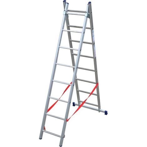 Facal Scala Alluminio 8 Gradini Scaletta Telescopica a Libretto Appoggio (1/2)