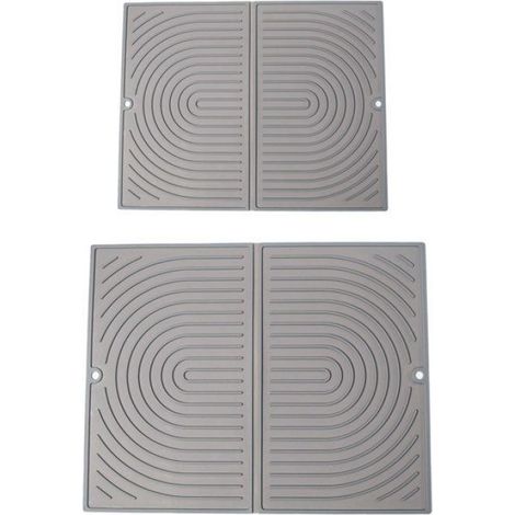 1 Tapis de séchage, Silicone, Antidérapant, Résistant chaleur 220°C, Gris, Cuisine (1/3)