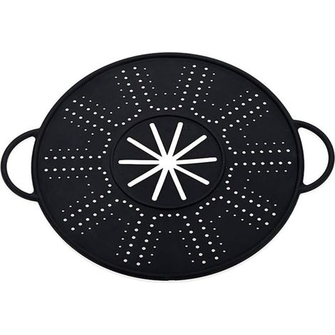 CCYKXA Anti-spill silicone lid - Multifunctional kitchen tool - Overflow protection - Pot and pan cover - Black