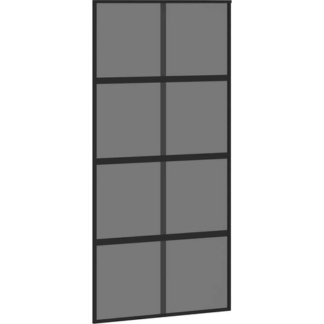 Maison Exclusive - Schiebetür Schwarz 102,5x205 cm Hartglas und A