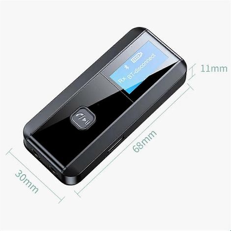 Adaptateur sans fil émetteur-récepteur audio HiFi avec écran LCD et prise auxiliaire 3,5 mm (1/5)