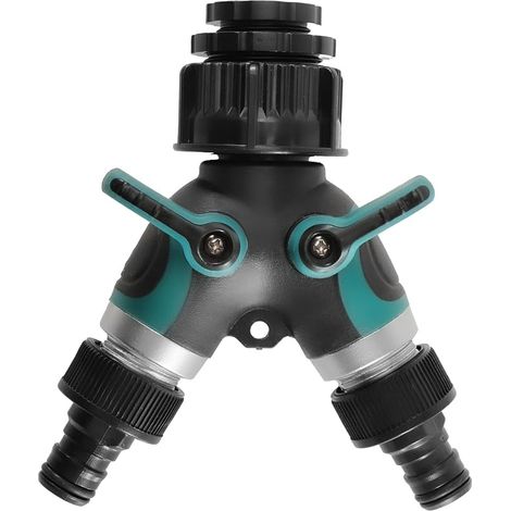 Répartiteur d'eau 2 Voies avec vannes pour robinets 1/2", 3/4" et 1" (1/5)