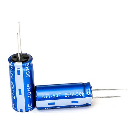 Supercondensateur, 50F, 2.7V c.c., Traversant, -40 °C +70 °C ( Prix pour 1 )