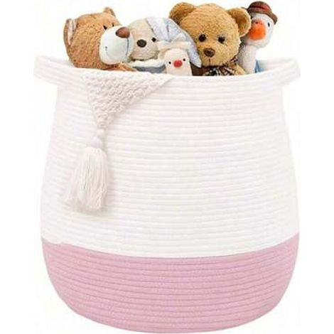 Panier de rangement, panier de rangement pour vêtements et couvertures, panier de rangement avec poignée, panier de rangement tissé (1/4)