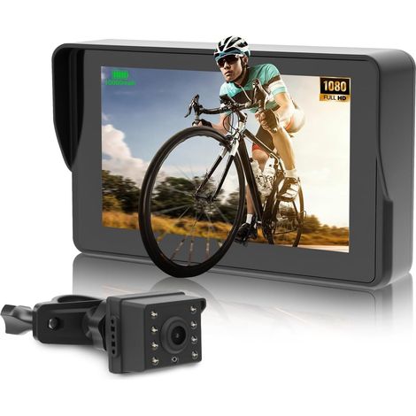 Miroir à Vélo avec Protection Anti-éblouissement Rétroviseur de Guidon de Vélo Camera Velo Arriere avec écran de 5" 1080P Vision Nocturne Angle de 110 °pour Les Vélos De Montagne Et Route (1/5)