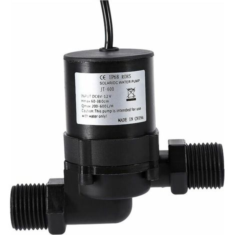Mini pompe à eau solaire à circulation, 600 L/h, résistante aux températures élevées, IP68, 12 V, 11 W (1/4)