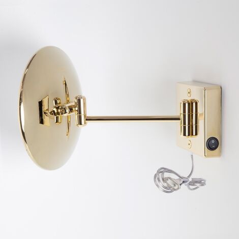 Miroir grossissant x2 à LED alimentation externe simple bras or - Koh-I-Noor C361G2 (1/4)