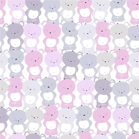Children wallpaper wall Profhome 381292 non-woven wallpaper slightly textured with pattern for kids matt pink grey white 5.33 m2 (57 ft2) (1/5)