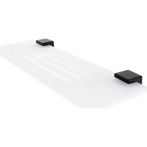 Nimco Kibo Noir étagère de salle de bain plexiglas blanc mat 40 cm Ki-X340-90 (1/3)