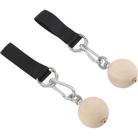 Lot de 2 ballons de traction en acier inoxydable et pin, pour l'entraînement de la force et la santé. (1/5)