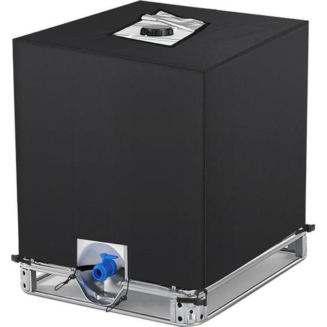Housse de citerne IBC 1000L, protection anti-UV, tissu Oxford 210D, noir (1/5)