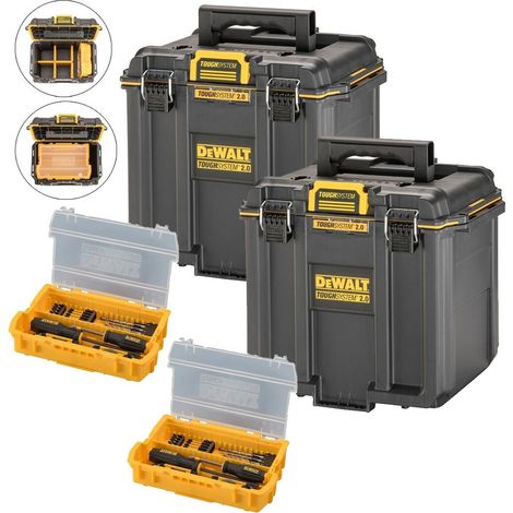 Dewalt Toughsystem 2.0 DWST08035-1 Half Width Deep Tool Box + Tough Case X 2 (1/5)