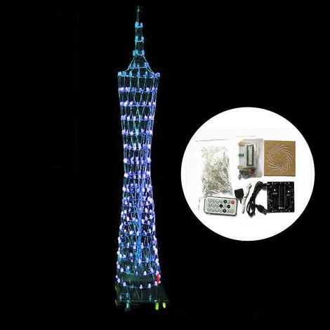 Veilleuse LED Tour de Guangzhou, décoration pour la maison ou le bureau, kits électroniques à monter soi-même, kits de soudure pour spectre musical (1/5)