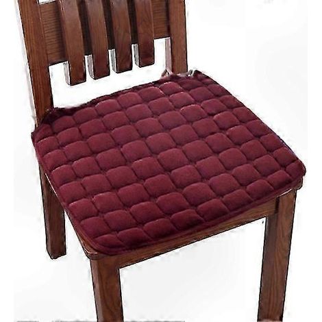 Coussin d'assise ergonomique pour chaise de bureau - design confortable avec sangles, bordeaux (1/5)