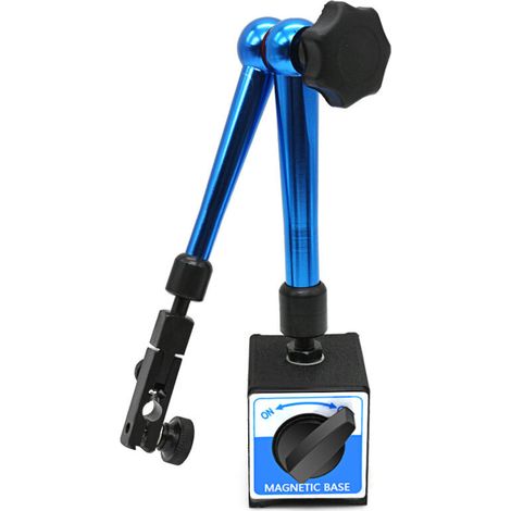 Support de Base Magnétique Flexible avec Jauge de Cadran Universel Réglable pour Indicateur de Test de Cadran (La jauge d'indicateur de test à cadran n'est pas incluse.)(60 50 55mm,couleur bleu) (1/5)