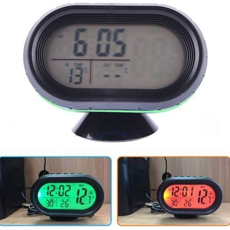 Digitales elektronisches Autothermometer mit Uhr für Automatikgetriebe, Dual-Temperatur- und Voltmeteranzeige (1/3)