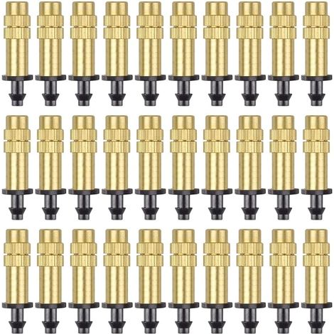 30pcs réglable en cuivre buse d'atomisation goutte à goutte pulvérisateur atomiseur micro sprinkler Équipement d'irrigation refroidissement jardin (1/5)