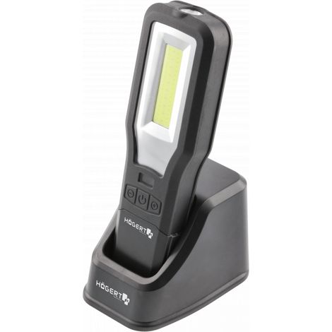 Hogert-Technik Lámpara de trabajo LED 10W compacta recargable