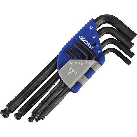 Expert Metric Ball End Hexagon Key Long Arm Set, 9 Piece BRIE113976B (1/2)