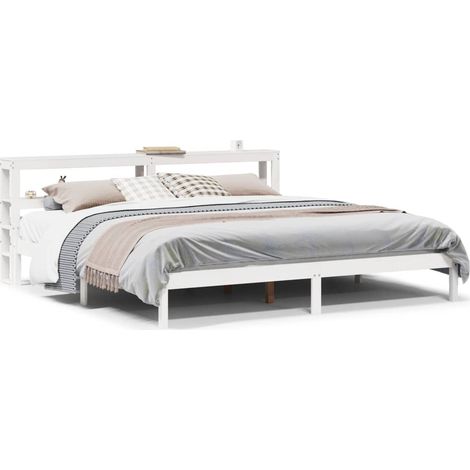 Maison Exclusive - Giroletto senza Materasso Bianco 200x200 cm Legno Massello Pino