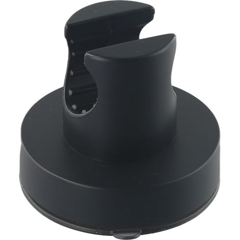Support de pommeau de douche avec ventouse puissante, fixation murale sans perçage en ABS pour salle de bain, forte adhérence sur verre, carrelage, métal et surfaces lisses, réglable (noir) (1/5)