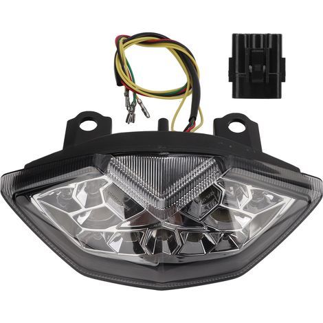 Qiilu Assemblage de Feux Arrière de Moto Feu Arrière LED de Moto IP67 étanche Haute luminosité Clignotant Remplacement pour Z1000 2010 2013 (Noir fumé). (1/5)