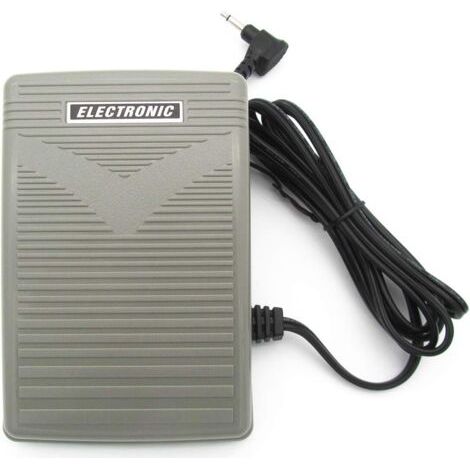 1 pièce Pédale électrique,Connecteur mâle 3mm,Base plastique 7,40mm,DC 15V,Pour machines à coudre Singer,Babylock,Bernina (1/5)