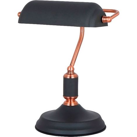 Lampe de Table Type Banquier Noire