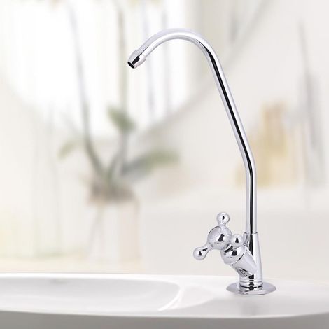 Grifo de cocina de 1/4" fabricado en aleación de cromo-zinc con filtro de agua potable por ósmosis inversa (RO). (1/4)