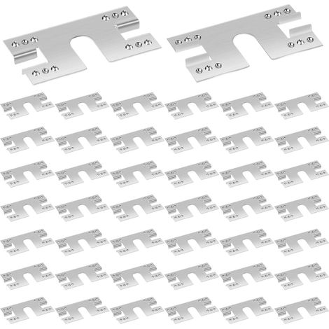 50 Stück 28 x 50 mm Edelstahl-Erdungsplatten, leitfähige Dichtungen für Solarmodule, Photovoltaik-Erdungsscheiben, Erdungsklemmen (1/5)