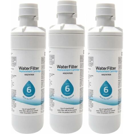 Lot de 3 LT1000P Filtre à eau externe universel pour réfrigérateur Blanc (1/3)