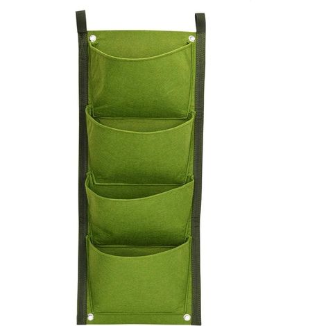 Wall Plant Bag, 4 Pockets Wall Planting Bags, Vertical Planting Bag, Plant Wall Pocket, Outdoor Vertical Garden for Balcony, Outdoor, Garden, Yard
