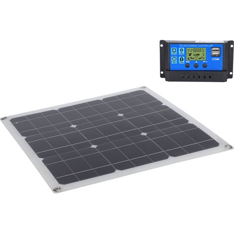 Panneaux solaires photovoltaïques monocristallins portables d'extérieur avec contrôleur