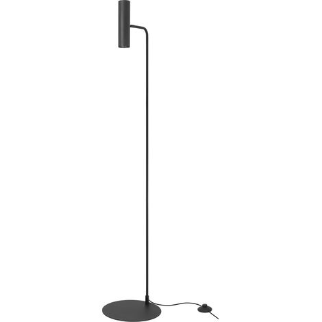 Meds - Lámpara de Pie de Salón de Metal Minimalista de Color Negro para Bombilla GU10 con Cabezal Orientable (1/5)