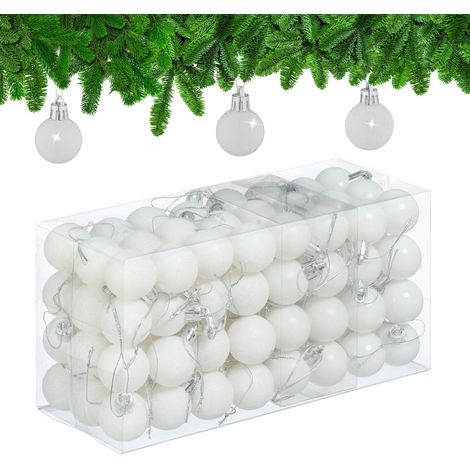 Juego de 96 adornos navideños de plástico para árbol de Navidad