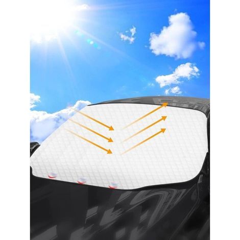 Pare Soleil Voiture Pare Brise Avant, Protection Avant Parfaite Contre Les Rayons UV et la Chaleur dans Votre Voiture,Magnétique, Pliable, Universelle, Argenté, 193 126cm (1/5)