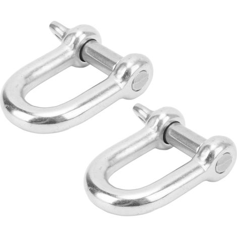 Manilles en D en acier inoxydable 22 mm (2 pièces), manille d'ancrage à vis haute résistance pour bateau (1/5)