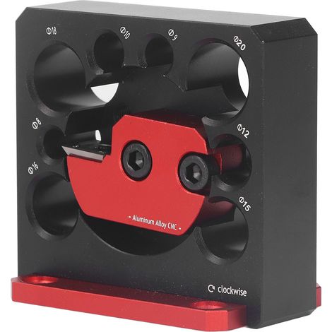 Gabarit de fraisage réglable pour tiges rondes en bois, diamètres de perçage : 8 mm, 9 mm, 10 mm, 12 mm, 15 mm, 16 mm, 18 mm et 20 mm (métrique). (1/5)