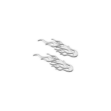 3D Chrome Flame Fire Chopper Virago VTX-Crezuo Emblem