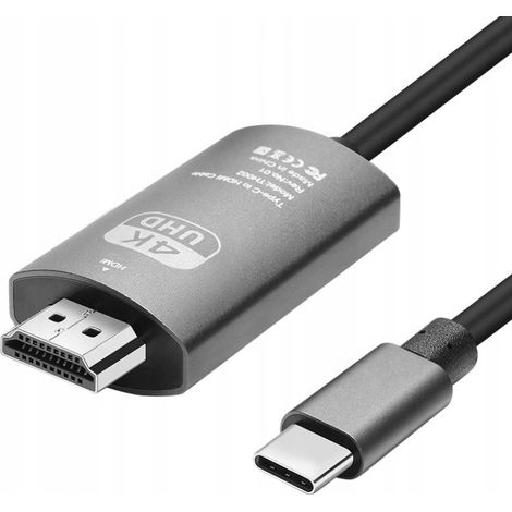 Adaptador de cable HDMI USB-C 4K 60 Hz, cable trenzado de goma de 2 m (1/5)