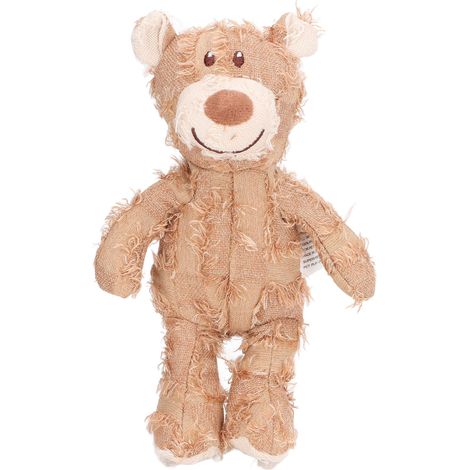 Ours en peluche interactif jaune, résistant aux morsures, qui s'amuse à faire grincer les dents et parle. Jouet amusant et ludique pour chien. (1/5)