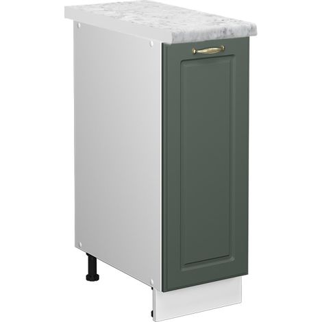 Armadio cucina dispensa alto Fame-Line, Verde-oro rustico, 30 cm , PL Marmo, Vicco