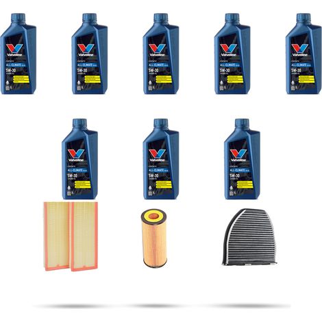 Kit tagliando 3 FILTRI e 8L OLIO compatibile con Mercedes Classe C (W204,C204,S204) C300 170kw Dal 2009 (1/5)